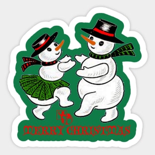 Christmas Snow Couple Sticker